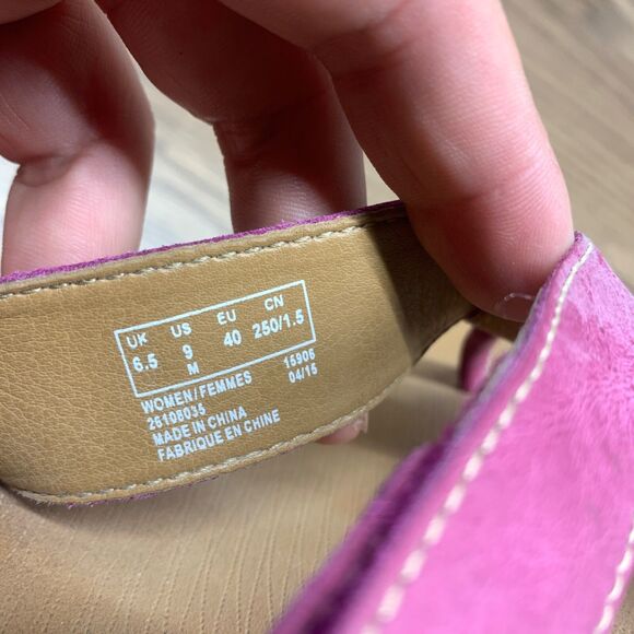 Clarks Women's Collection Comfort 9M Flip Flops Pink  Adjustable Thong Sandals - Picture 9 of 11